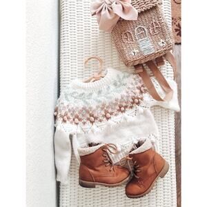 Wandering In The Woods Lace Up Stacked Heel Boots 8